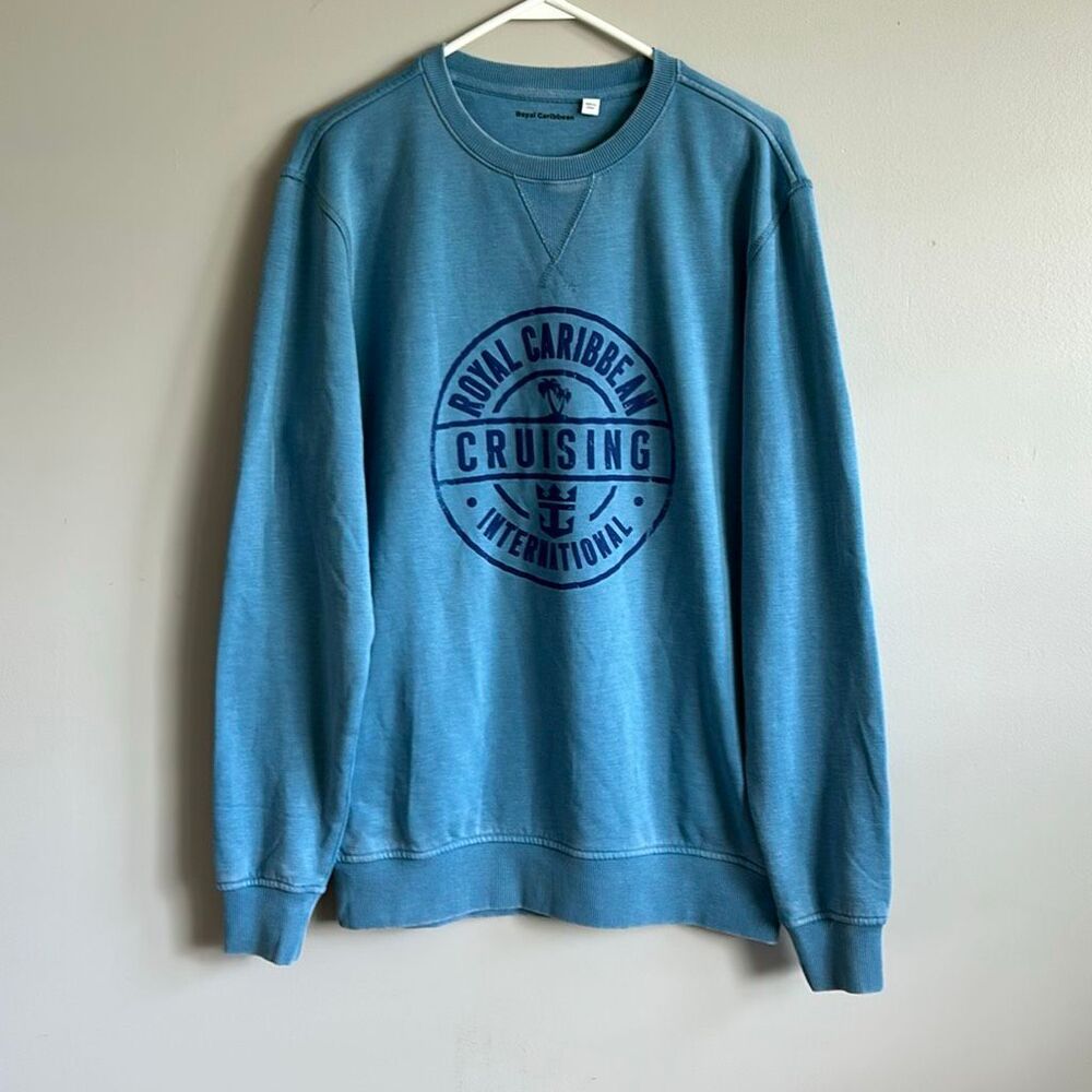Royal Caribbean Sweatshirt Blue Sz Small RCCL RCI Cruise Cruising International